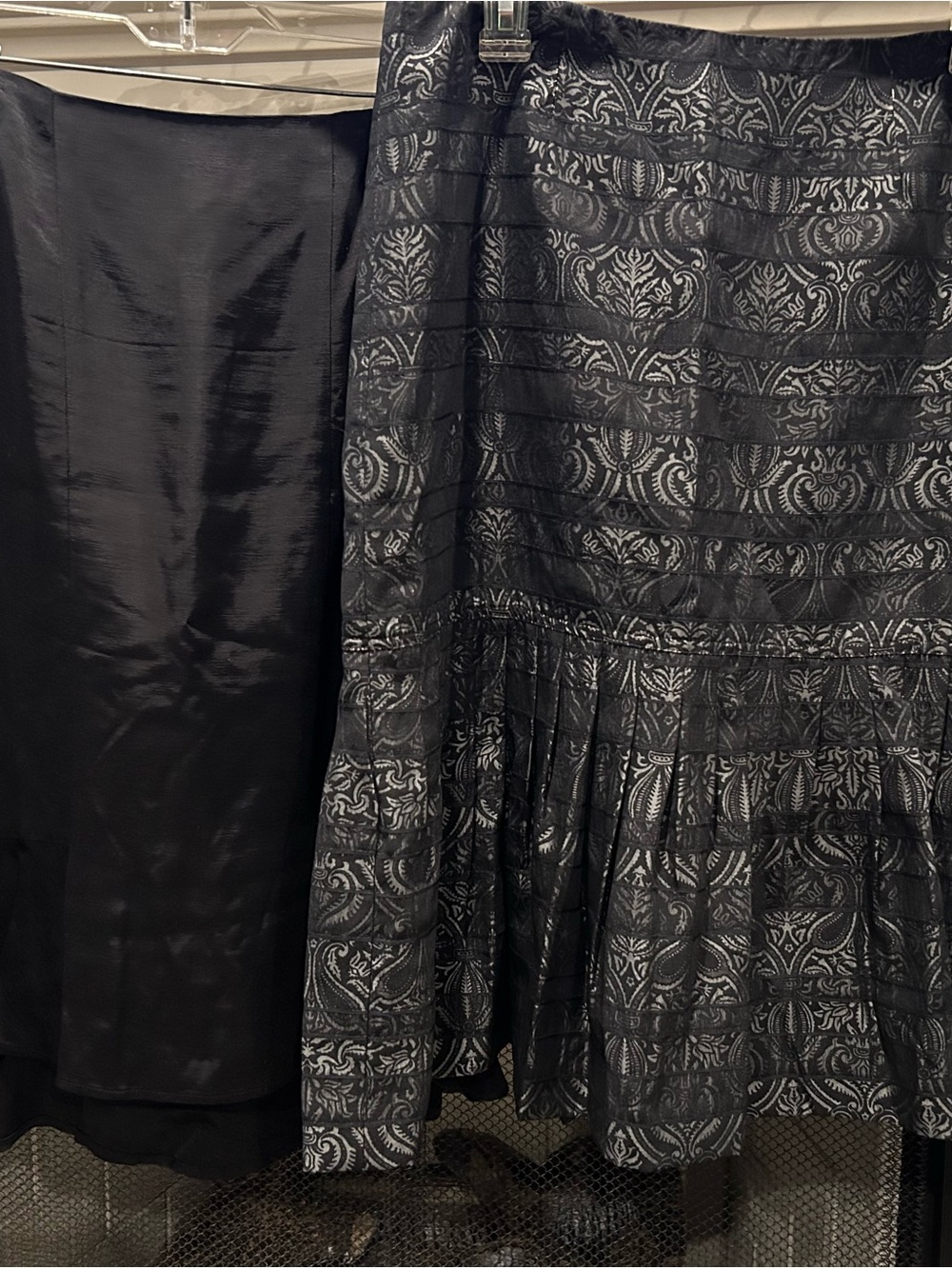 Monsoon Black and Harold’s Black & Silver Brocade A-Line Skirt